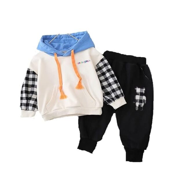 Googo Gaaga Boys Cotton Checkered Track Suit Clothing Set