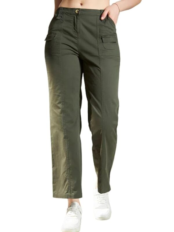 Women High Rise High Waist Trousers Flared Korean Style Formal Pants|